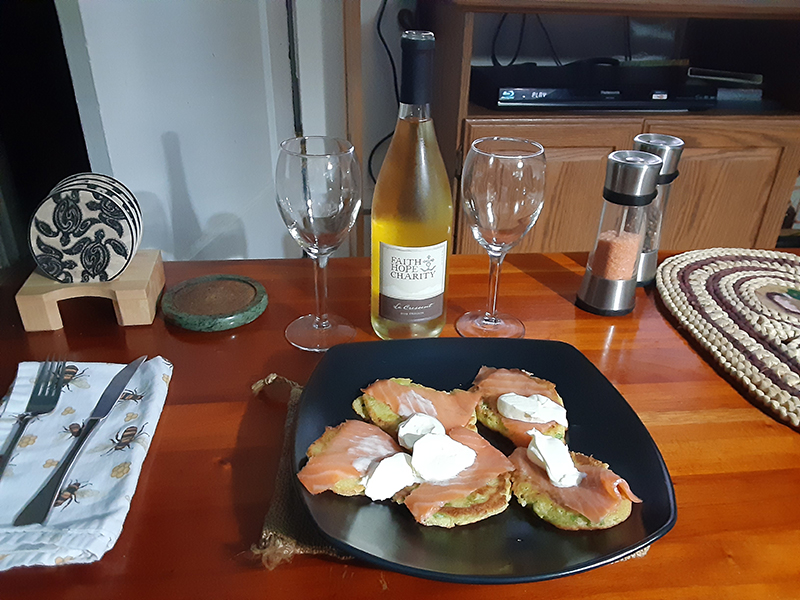 Pea Pancakes with Smoked Salmon and Cr�me Fra�che